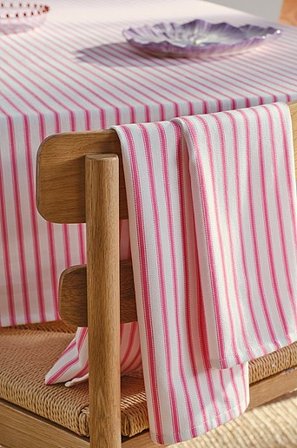 Jotex - Keukenhanddoek 2-pak Roze/wit roze/wit - HENRI - Koop Theedoeken bij Jotex