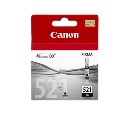 Canon CLI-521BK - 9 ml - svart - original - blister med sikkerhet - blekkbeholder - for PIXMA iP3600, iP4700, MP540, MP550, MP560, MP620, MP630,