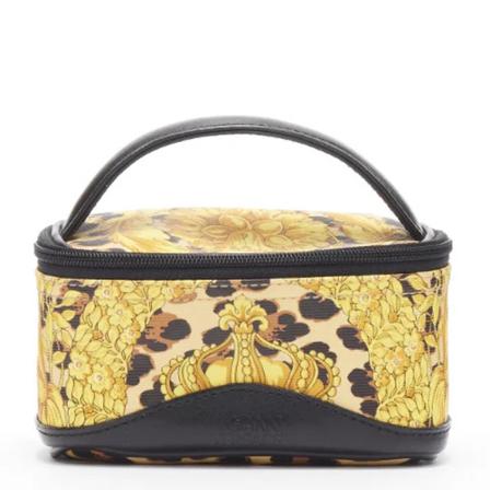Versace Pre-owned, Pre-owned Fabric handbags Geel, unisex, Maat:ONE Size,stof,print