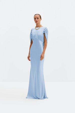 Exclusively at Malina - Louise maxi dress - XL - Dusty Blue