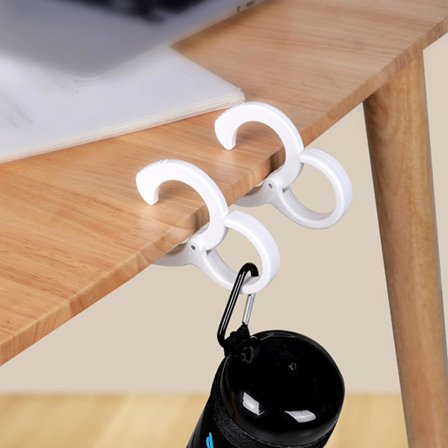 10 stk S-kroker, plasthengende kroker med sikkerhetsjusterbart gir, vindtett krok for å henge frakker, klær, vesker, jeans, håndklær,