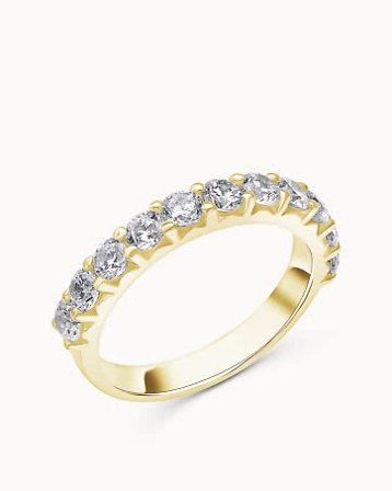 Classic Eternity Ring Lily 18K Yellow Gold 3.0mm Natural Diamonds