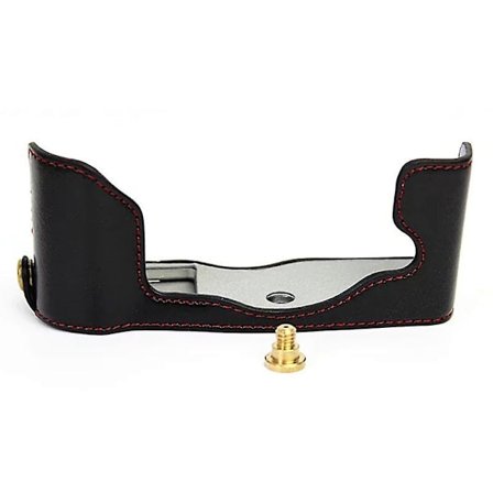 PU Læder Kamera Beskyttelsesetui til Olympus PEN-F, Halv Kropsdækning med Bundåbning