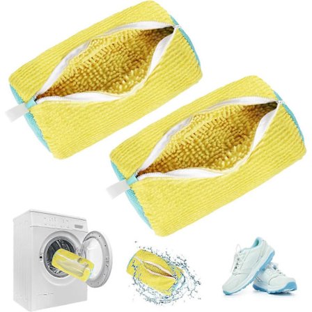 Sko-vaskepose, 2 stk. vaskeposer med glidelås, skovaskepose, sneaker-vaskepose for vaskemaskin