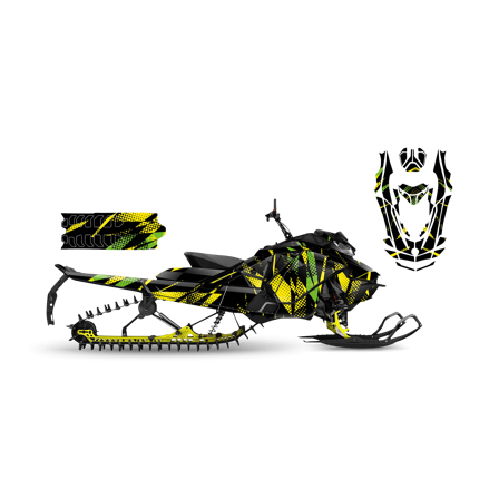Dekalkit SweTown Oddball Gul-Grønn - Ski-Doo Summit X 850 E-Tec 175 2018-2022