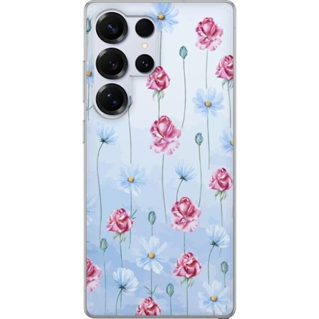 Kompatibelt Mobildeksel til Samsung Galaxy S25 Ultra Petal Reverie Sky Blue