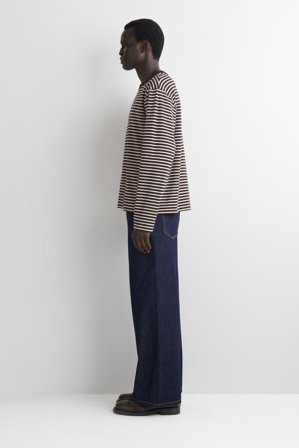 COS Men's T-Shirt A Maniche Lunghe In Jersey Interlock in Marrone