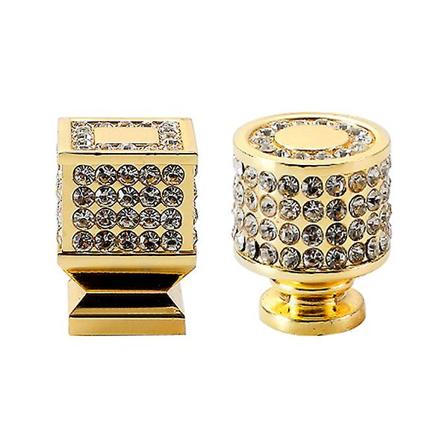 2 stk Messingknapper Runde Messingtrekk Glimrende Skapsknapper Ziny Legering Kommodeknapp Skapdørhåndtak Golden 2.5X2.5CM