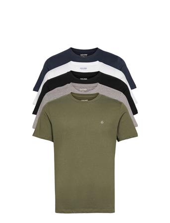Jorjxj Tee Ss Crew Neck 5Pk Mp Noos T-shirt Grøn Jack & J S