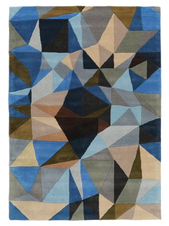 Volcano Rug 200X300 Blå Ullmatta