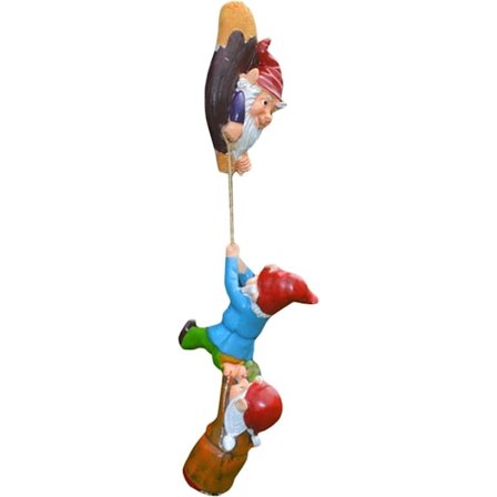 Klättrande tomtar trädkramare, älva ut genom dörren trädkramare trädgård