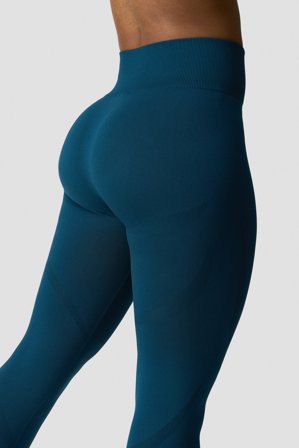 ICANIWILL - Divine Seamless Tights Wmn Teal Blue- Training Strumpfhose - Damen - ICIW
