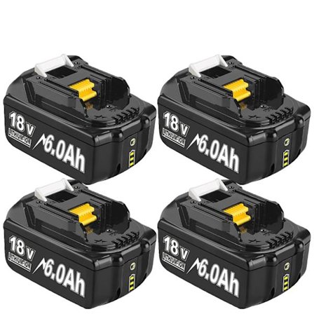 BL1830 Ersättningsbatteri, 6000mAh kapacitet, 18V spänning,4Pack 6000Ah