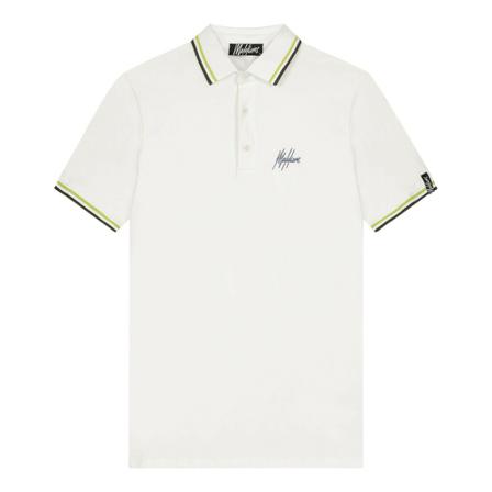 Malelions, Signature Polo Wit, Heren, Maat:M