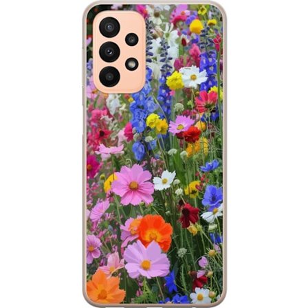 Yhteensopiva Puhelinkuori Samsung Galaxy A23 5G Kukkakuvioinen mobiilikuori kesäisellä niityllä ja luontomaisemalla