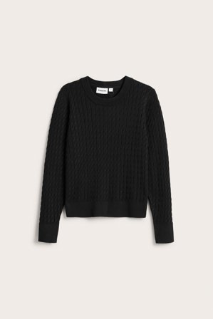 Kappahl | Sweter z dzianiny w warkocze Czarne S | Czarne