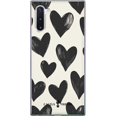 Kompatibel Mobilcover til Samsung Samsung Galaxy Note10 Cactus and Friends - Bold Black Love Pattern