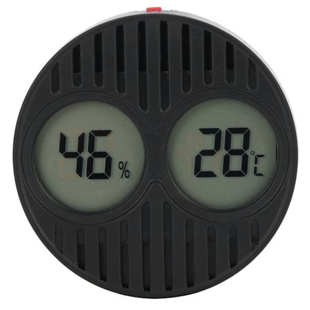 Rund hygrometer termometer °C/°F digital display høy nøyaktighet sigarboks humidor temperaturmonitor