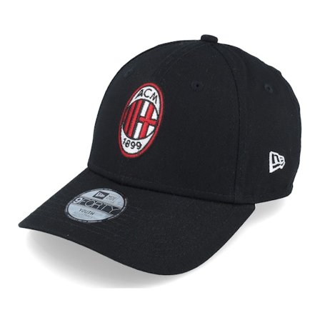 New Era - Football Black adjustable Czapka Z Daszkiem - Kids AC Milan Core 9FORTY Black Adjustable @ Hatstore