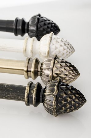 Jotex - Gardinstang 130-240 Cm Svart 13378 - Kongle - Kjøp Gardinstenger hos Jotex