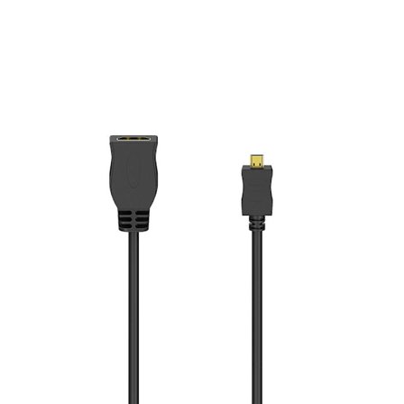 Adapter HDMI Typ D-A Hane-Hona Guldpläterad Svart
