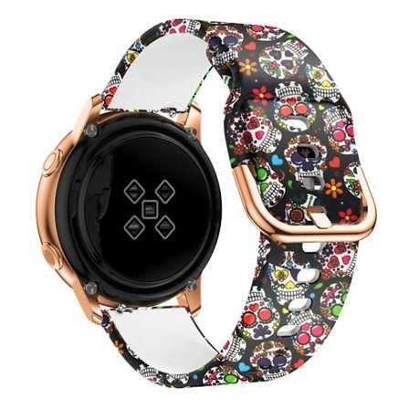 20mm Samsung Galaxy Watch Active -kellonauha silikonista - Pääkallo
