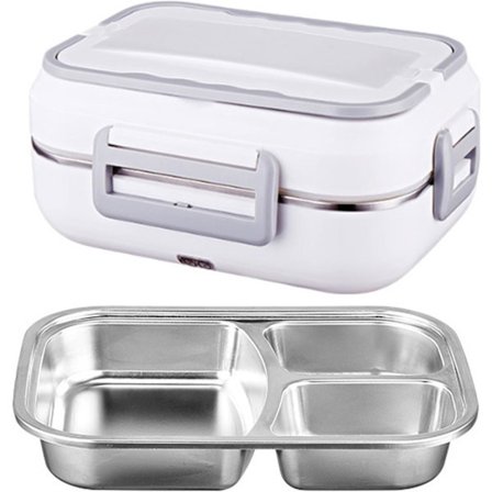 Selvopvarmende madkasse 40W 110V/12V 2-i-1 bærbar varmelegeme til lastbil, hjem, arbejde, frokostvarmer, elektriske madkasser til voksne, lækagesikre