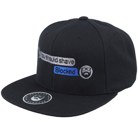 Bearded Man - Noir snapback Casquette - Convo Black Snapback @ Hatstore