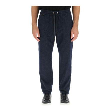 Agnona - Joggingbyxor - Blå - Herr - Storlek: Xl, Herr, Storlek: XL