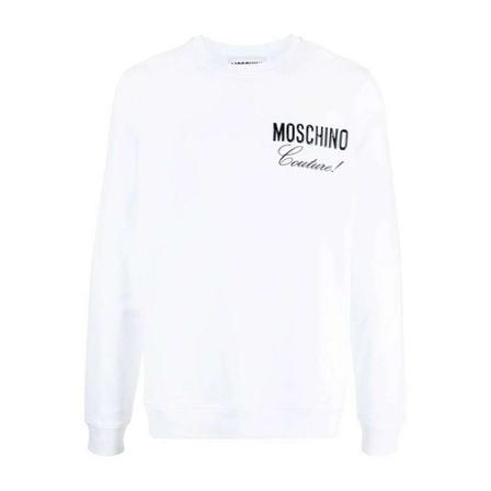Moschino, Sweatshirts Biały, Mężczyzna, Rozmiar: S