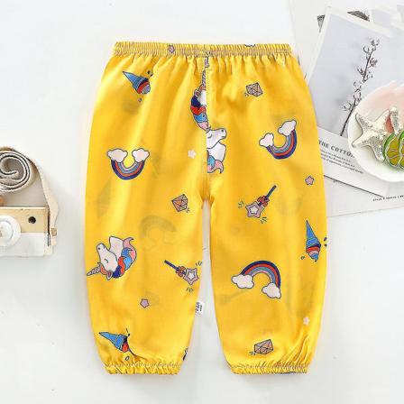 Elastiska Byxor Med Tecknat Print För Barn Rainbow Unicorn 1-2years