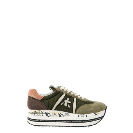 Premiata Platform Lace-Up Sneakers , Groen , Dames , Maat: 38 EU