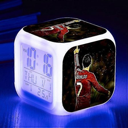 Cristiano Ronaldo Herätyskello Jalkapallon MM-liigaan, Pieni Herätyskello Luovalla Led-näytöllä Eri Tyyleissä - WELLNGS