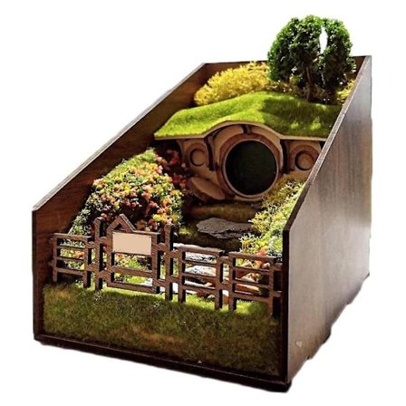 Dverghulebokstøtter i tre - Miniatyrbokhjørner