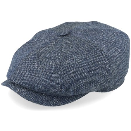 Stetson - Blå flatcap Keps - Hatteras Virgin Wool/Linen Blue Flat Cap @ Hatstore