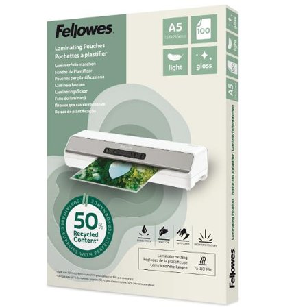 FELLOWES Laminat A5 Light 100/fp - Lyreco - Kontorsmaskiner - Laminering - Laminat - A5