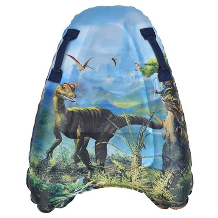 Bærbar oppustelig flydende bræt svømmepølbadestrand bodyboard til børn voksne dinosaurmønster