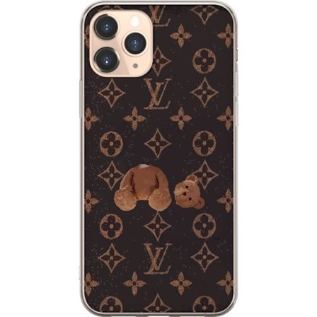 Yhteensopiva Puhelinkuori Apple Apple iPhone 11 Pro Ylellinen monogrammikuvio rikkinäisellä nalletaustalla pimeässä muotiestetiikassa