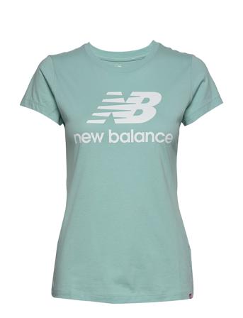 Essentials Stacked Logo Tee T-shirts & Tops Short-sleeved Blå New Balance*Betinget Tilbud