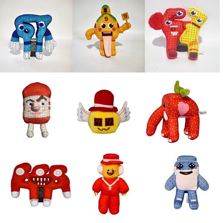 Steal a Brainrot Plysjleketøy | Søt 9th House Brainrot Karakterdukke | Morsom, Myk Plysj for Barn og Samlere**House No. 9 150g