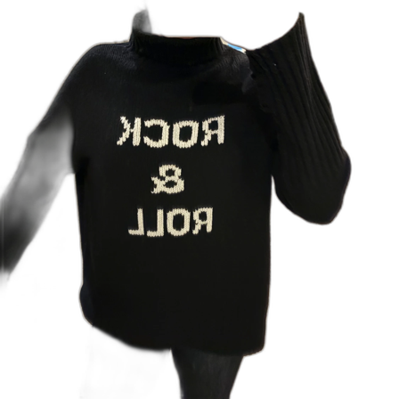 Svart polotröja med text