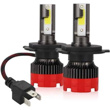 LED H4 HI LO Beam hovedlyspære 30W 2STK 30000Lumens tåkelyssett DOB Chip Extreme Bright IP65 - Perfet