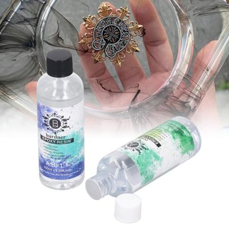Epoxyharpiks Krystalklar Sæt 100ml Selvskummende Højtransparent Miljøvenlig Epoxyharpiksbelægning