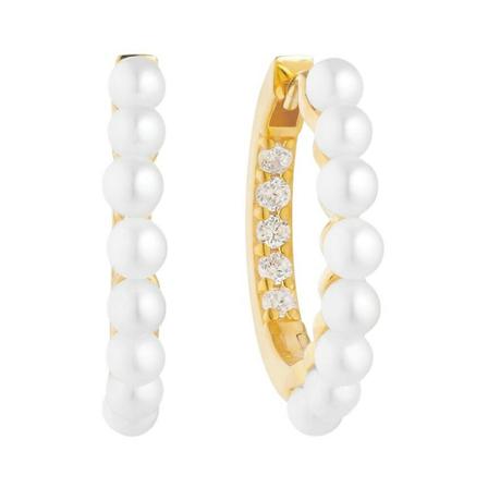 Sif Jakobs, Earrings Padua mid Wit, Dames, Maat:ONE Size