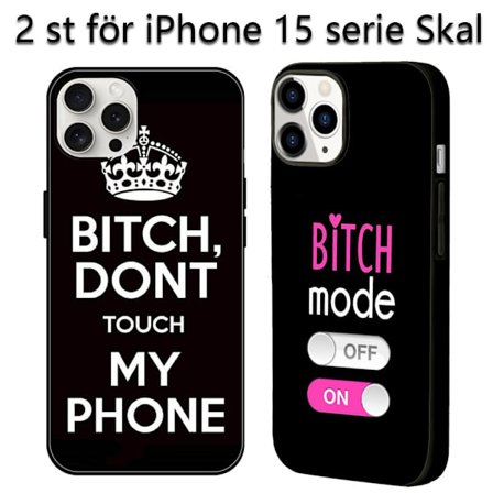 2 st "Rör inte min telefon" iPhone 15 Pro Skal, Livfullt iPhone 15 Pro-skal för iPhone 15 Plus 15 Pro 15 Pro Max