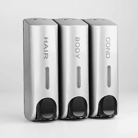 Sæbedispenser Vægmonteret Brusebad Sæbe Vask Lotion Håndspritbeholder Brusegel Vaskemiddeldispenser til Badeværelse