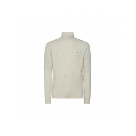 Sun68, Turtlenecks Wit, Heren, Maat:L,Viscose