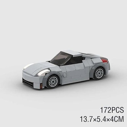 Nissan 350z Coupé Moc Speed Champions Racer Biler Byggesæt City Sports Køretøj Kreativ Garage Legetøj Drenge Legetøjsbiler