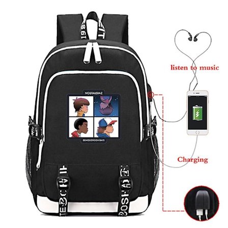 Stranger Things USB-laddningsryggsäck Ryggsäck Student