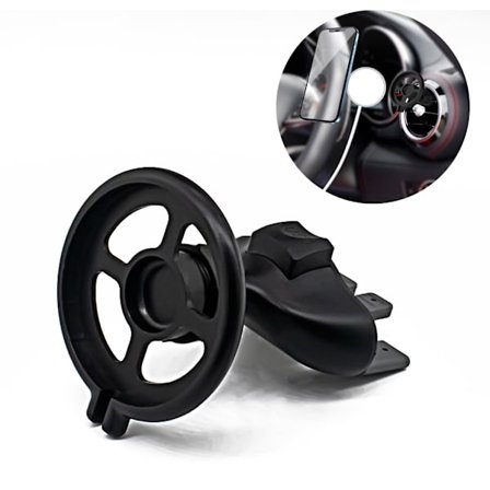 Säädettävä langattoman laturin pidike auto matkapuhelimen laturin kiinnitys 360° pyörivä laturin tuuletustuki